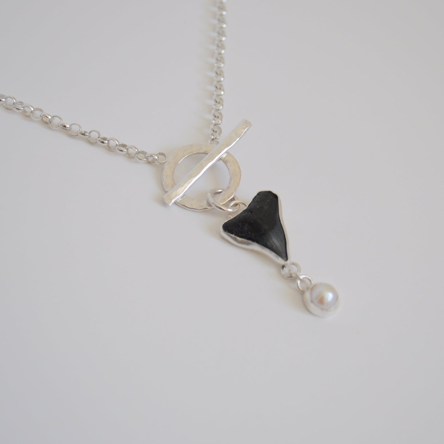 Shark & Pearl Toggle Necklace