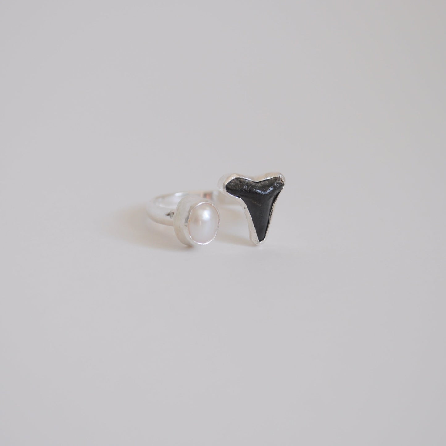 Shark & Pearl Ring